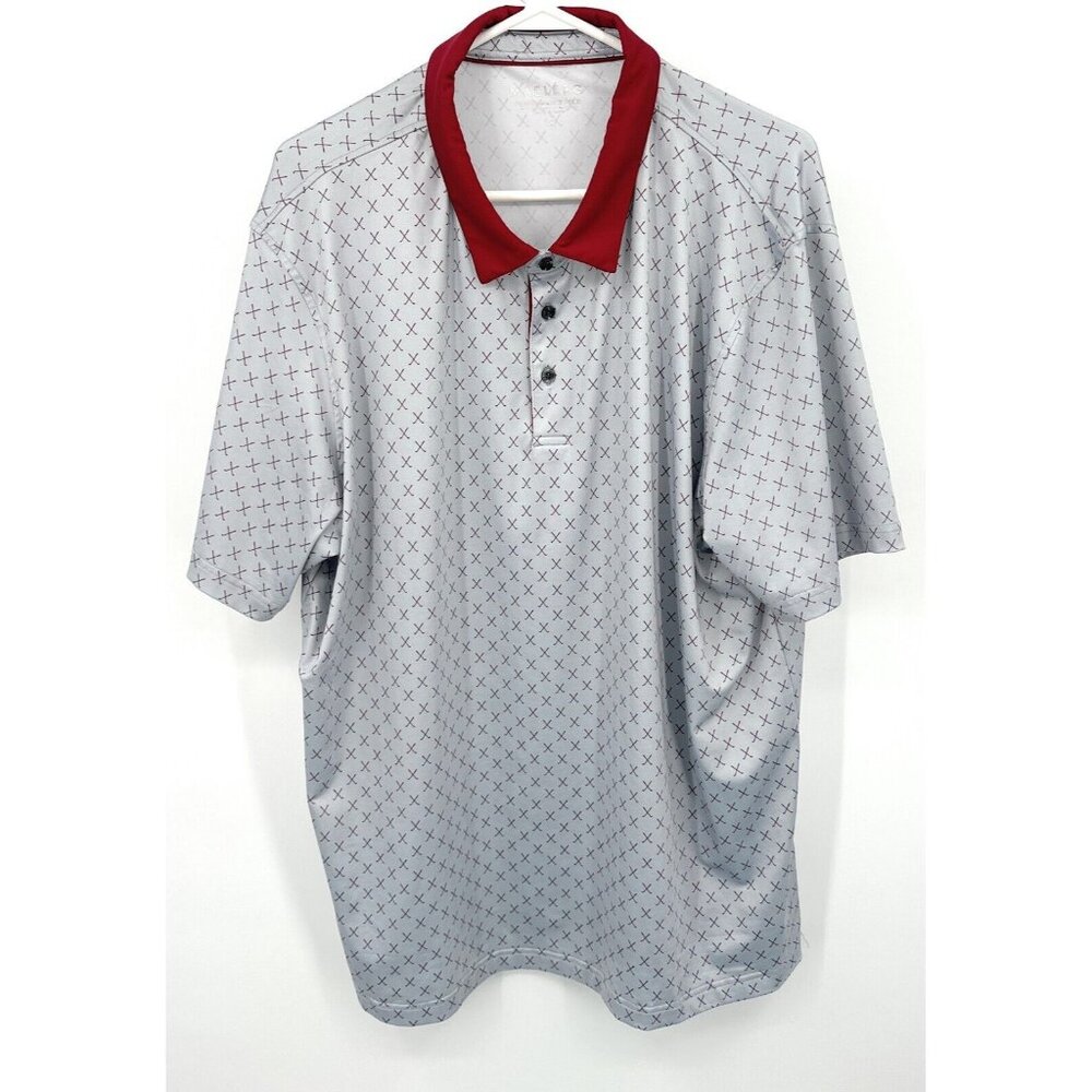 Maelreg Performance Golf‎ Clubs Polo Shirt Gray Mens XXL